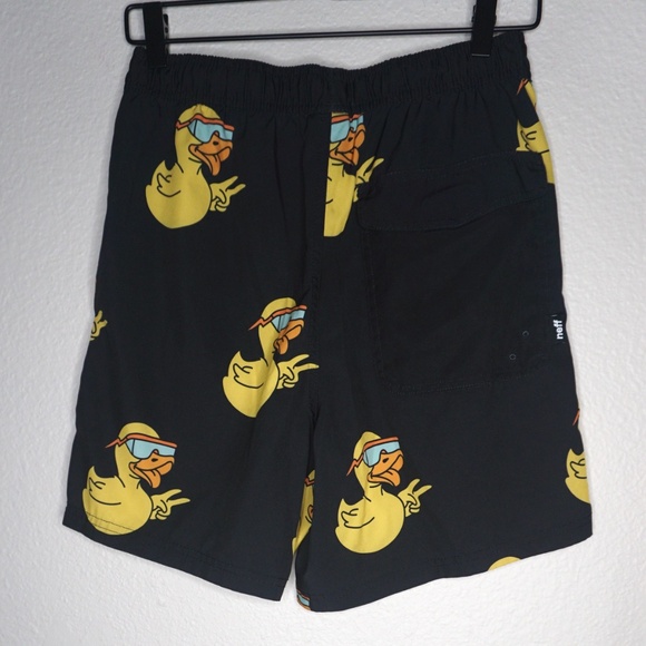 Neff Men's Ducky Chill Graphic Swim Shorts - Size Medium - Picture 4 of 6